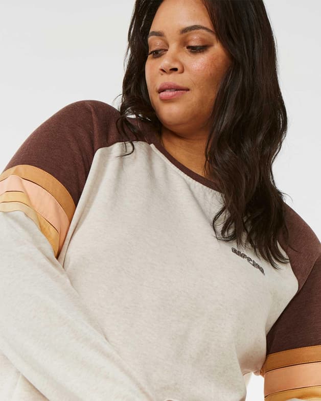 Sudadera Rip Curl Surf Revival Raglan marrón mujer - #4