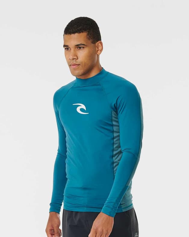 Camiseta Rip Curl Waves UPF Perf manga larga azul blanco - #3