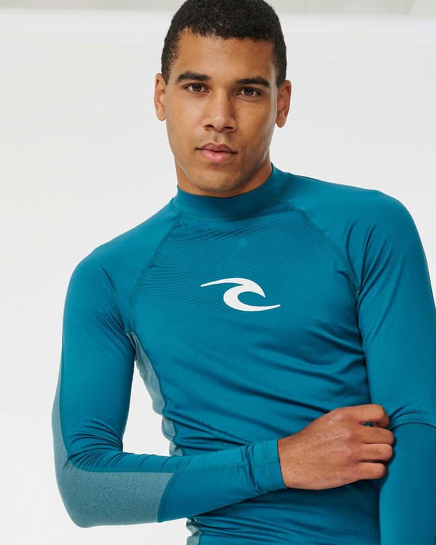 Camiseta Rip Curl Waves UPF Perf manga larga azul blanco - #5
