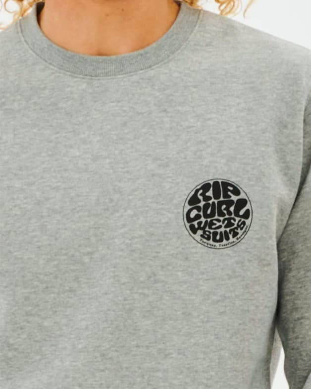 Sudadera Rip Curl Wetsuit Icon Crew gris claro negro - #5
