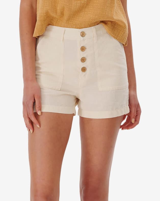 Pantalón Corto Rip Curl Summer Palm Walkshort blanco mujer - #1