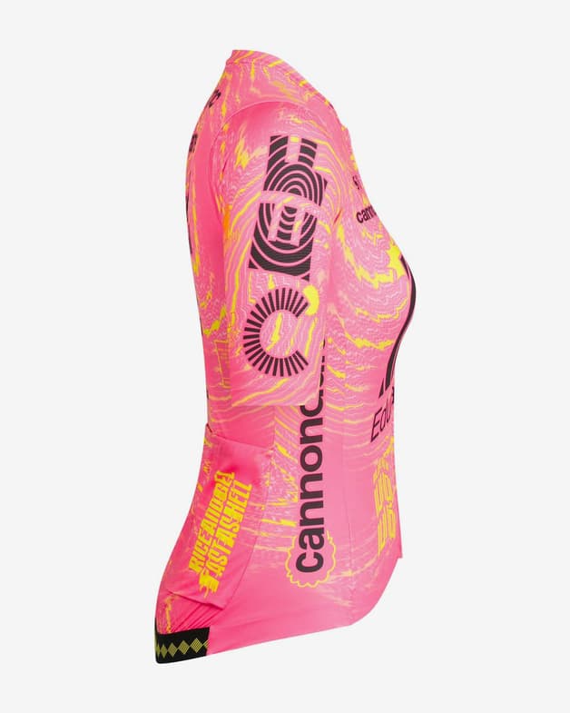 Fietsshirt EF-Education First - Cannondale PT korte mouwen roze geel dames - #3
