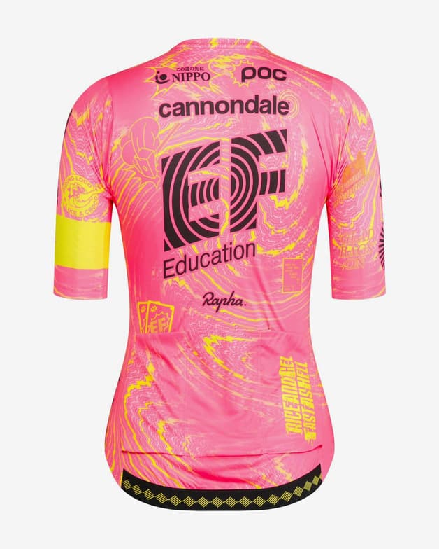 Fietsshirt EF-Education First - Cannondale PT korte mouwen roze geel dames - #2