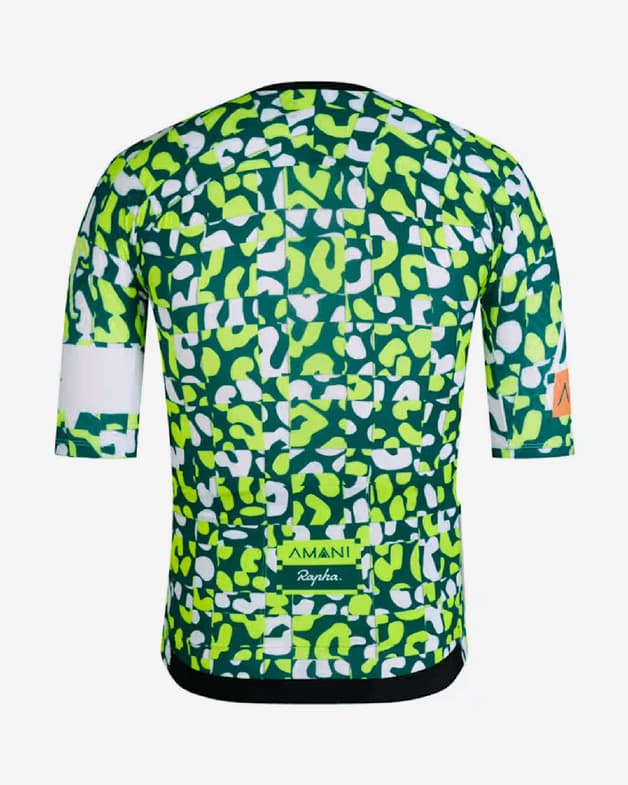 Maillot Rapha Amani Pro Team Aero manches courtes vert jaune blanc - #2