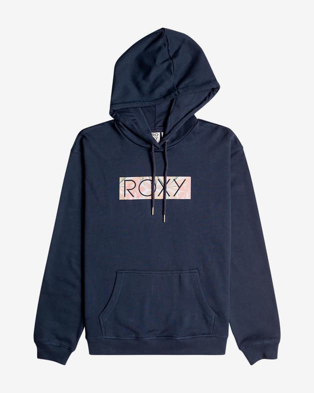 Sudadera con capucha Roxy Forward Focus azul marino rosa mujer - #1