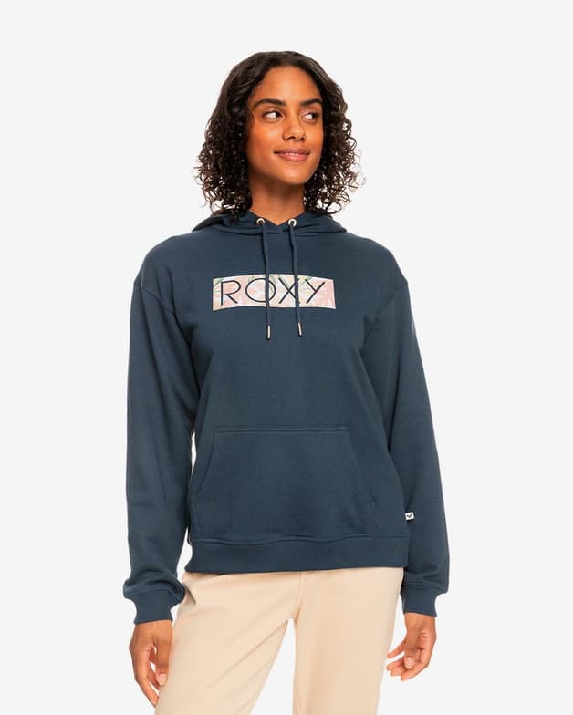Sudadera con capucha Roxy Forward Focus azul marino rosa mujer - #3