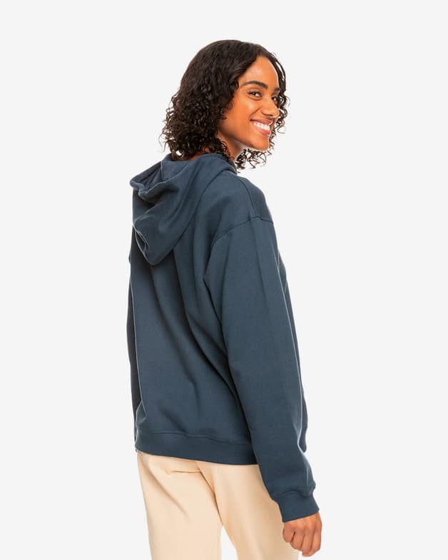 Sudadera con capucha Roxy Forward Focus azul marino rosa mujer - #4
