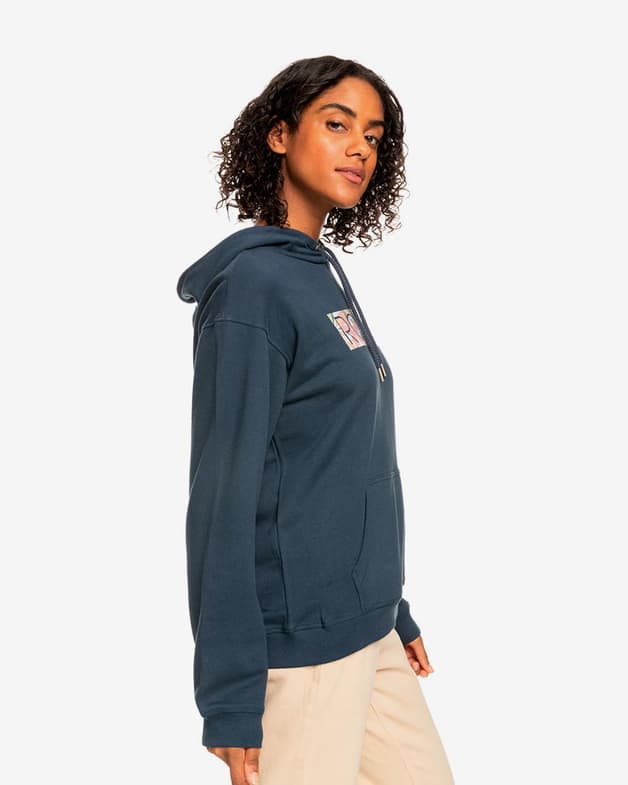 Sudadera con capucha Roxy Forward Focus azul marino rosa mujer - #5