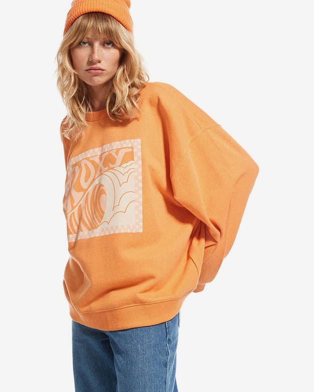 Sudadera Roxy Take Your Place B naranja blanco mujer - #4