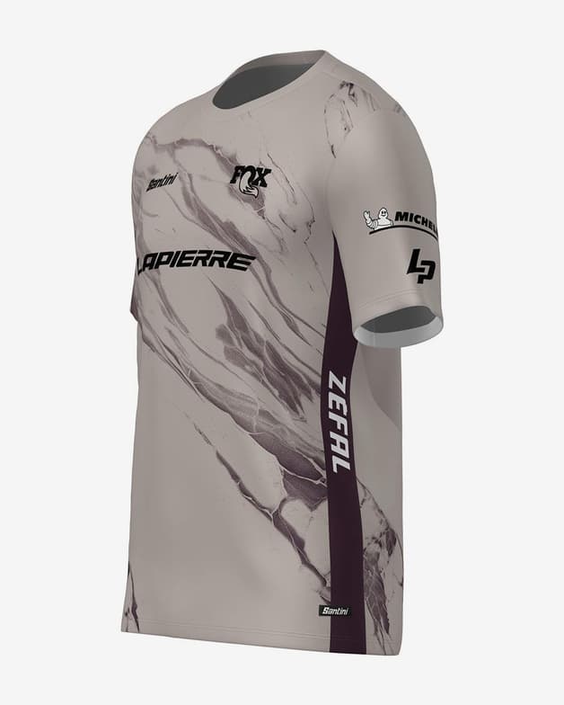 Maillot Santini Lapierre MTB manga corta gris negro - #3