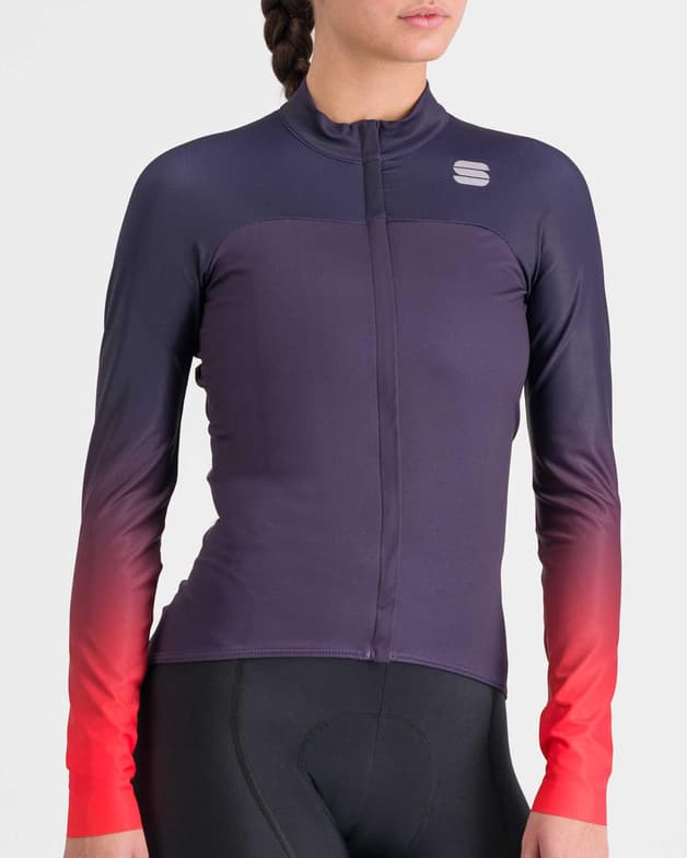 Maillot Sportful BodyFit Pro manga larga lila rojo pomelo mujer - #3