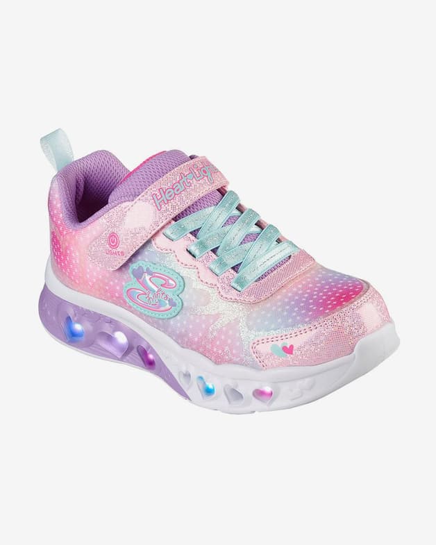 Zapatillas Skechers Flutter Heart Lights - Simply Love rosa brillante infantil - #4