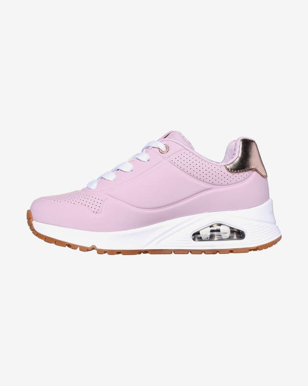 Zapatillas Skechers Uno Gen1 rosa claro plateado blanco infantil - #2