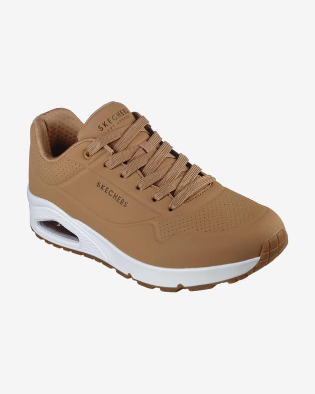 Zapatillas Skechers Uno - Stand On Air marrón anaranjado blanco - #3