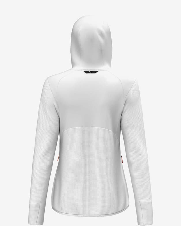 Sudadera con capucha Salewa Puez Waffle Hybrid blanco mujer - #2