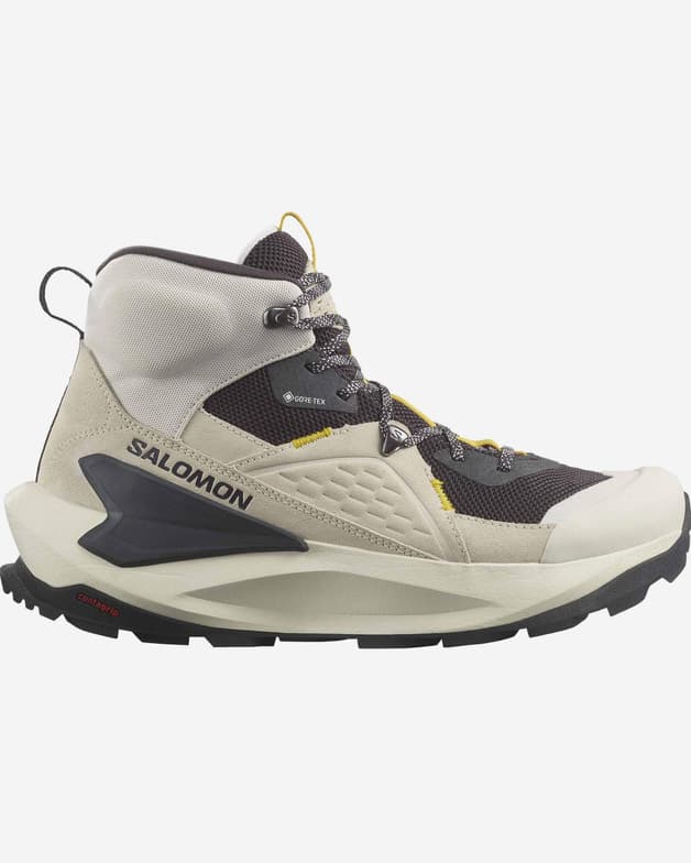 Botas Salomon Elixir Mid GORE-TEX blanco vainilla negro amarillo - #1
