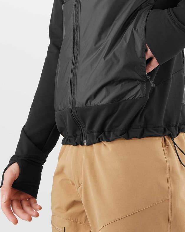Chaqueta con capucha Salomon Elixir Hybrid negro - #8