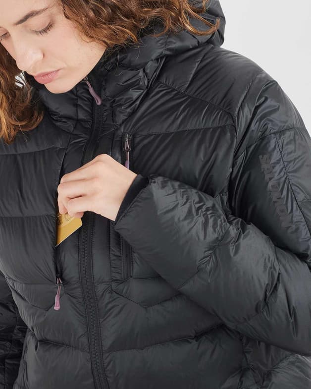 Chaqueta con capucha Salomon Elixir Ultra Down negro mujer - #6