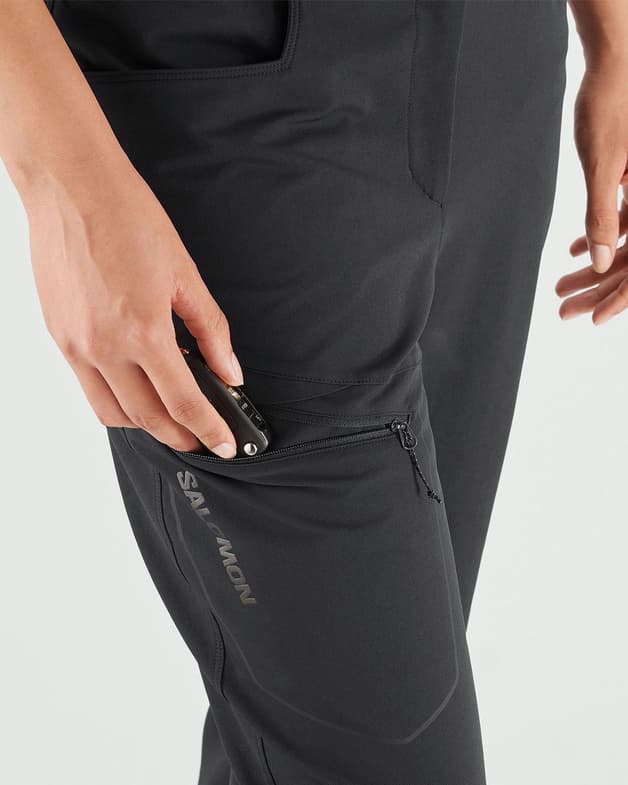 Pantalón largo Salomon Wayfarer Warm Regular negro mujer - #5