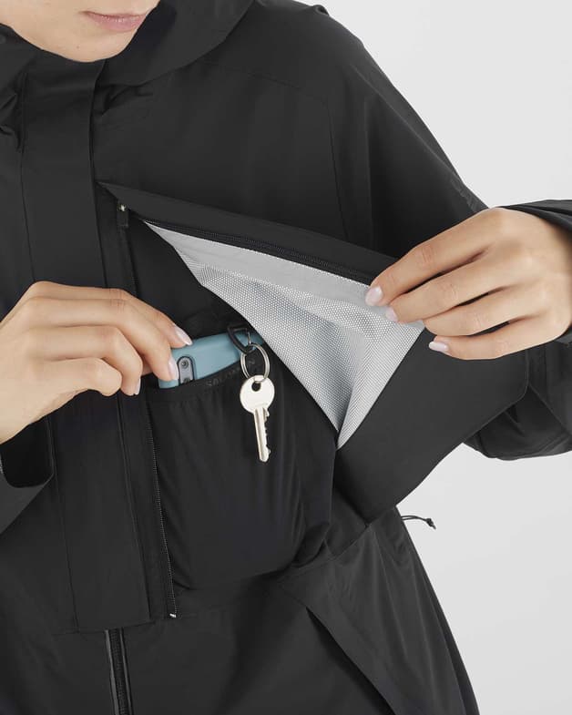 Chaqueta con capucha Salomon Outerpath Waterproof Pro negro mujer - #5