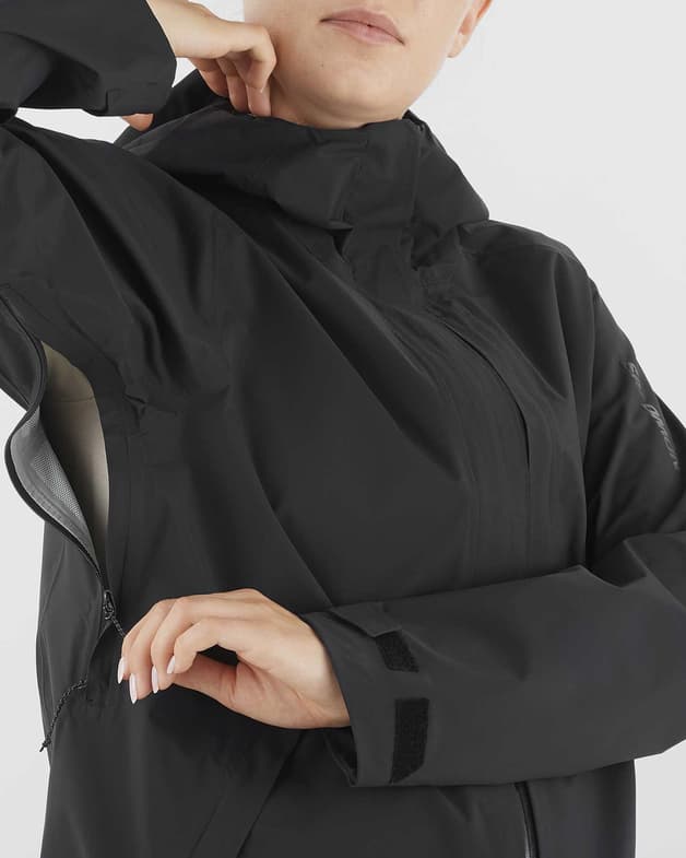 Chaqueta con capucha Salomon Outerpath Waterproof Pro negro mujer - #6