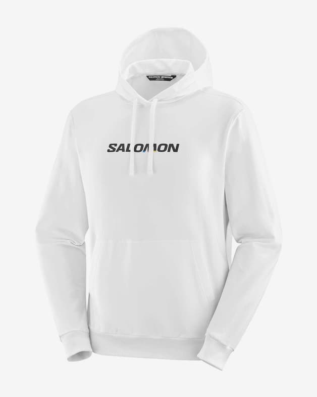 Sudadera con capucha Salomon Logo Performance blanco - #1