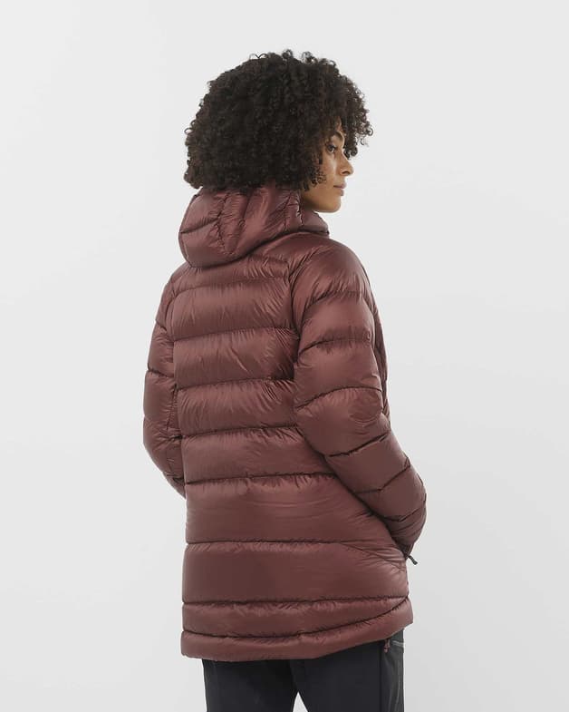 Chaqueta con capucha Salomon Elixir Ultra Down violeta granate mujer - #3