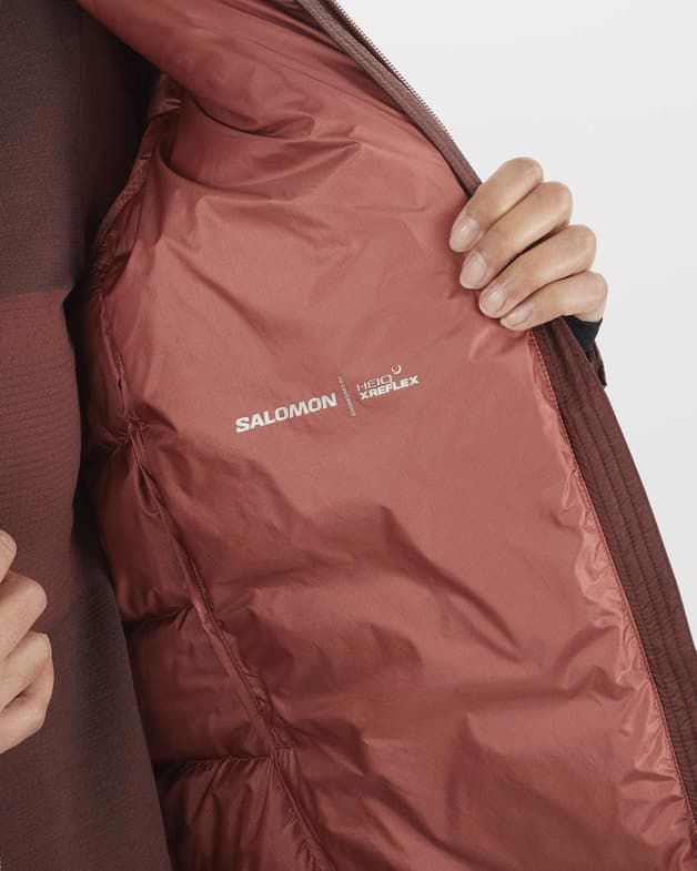 Chaqueta con capucha Salomon Elixir Ultra Down violeta granate mujer - #5