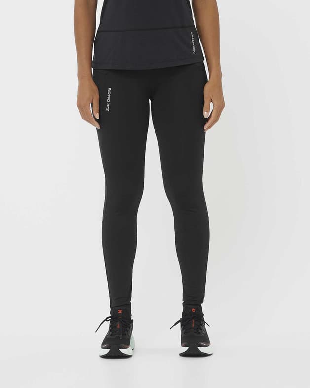 Malla larga Salomon Cross Run 28" negro puro mujer - #2