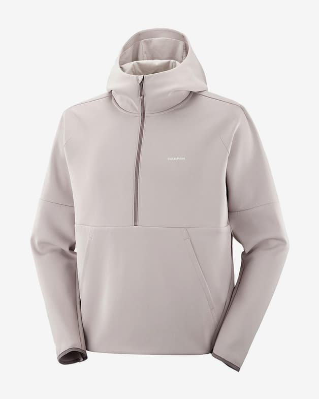 Sudadera con capucha Salomon Shake Half Zip beige - #1