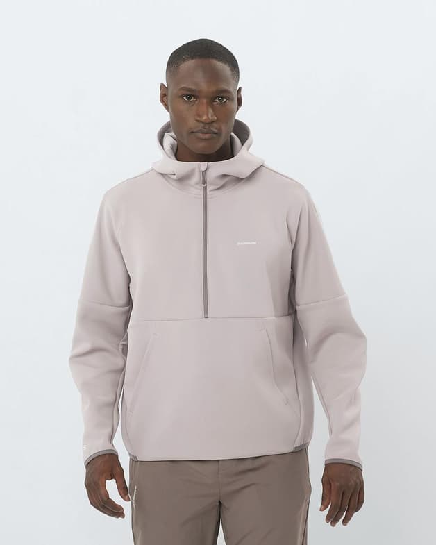 Sudadera con capucha Salomon Shake Half Zip beige - #3