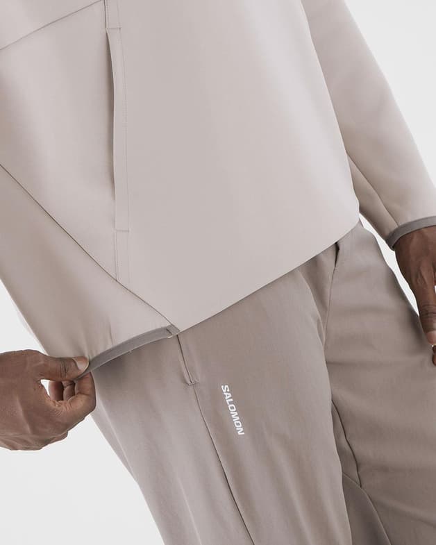 Sudadera con capucha Salomon Shake Half Zip beige - #6