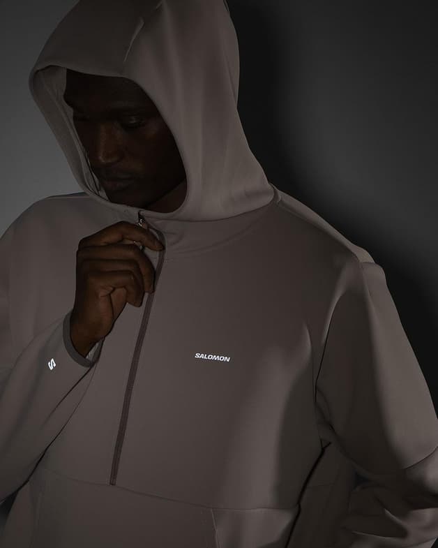 Sudadera con capucha Salomon Shake Half Zip beige - #7