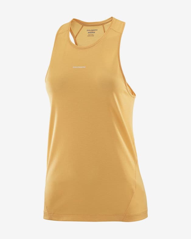 Camiseta Salomon SHKout Core sin mangas naranja mujer - #1