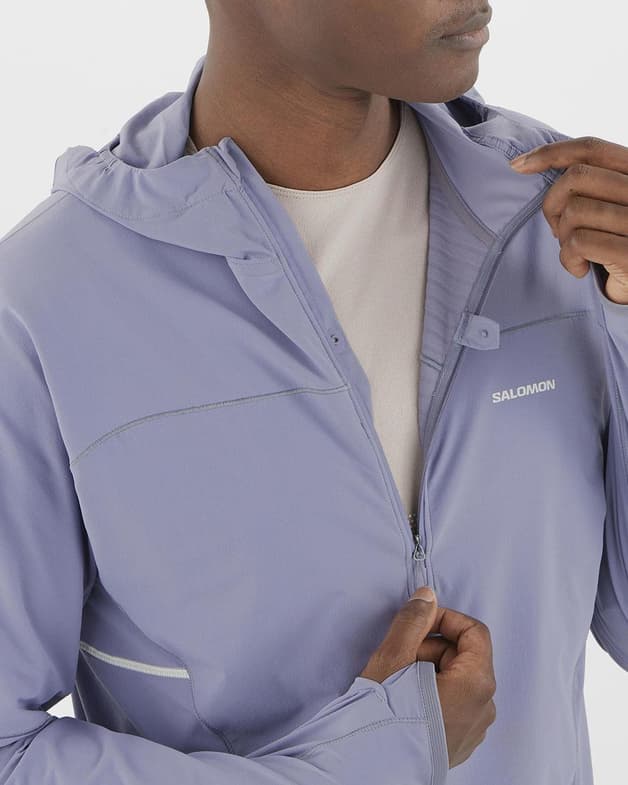 Chaqueta con capucha Salomon Sense Aero Hybrid Half Zip violeta claro - #2