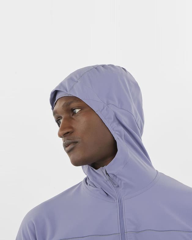 Chaqueta con capucha Salomon Sense Aero Hybrid Half Zip violeta claro - #4