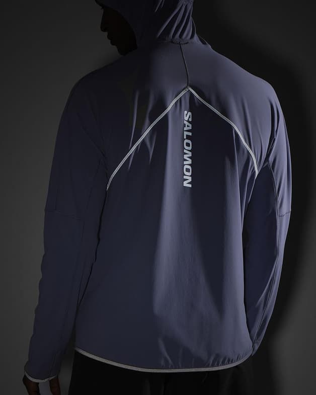 Chaqueta con capucha Salomon Sense Aero Hybrid Half Zip violeta claro - #5
