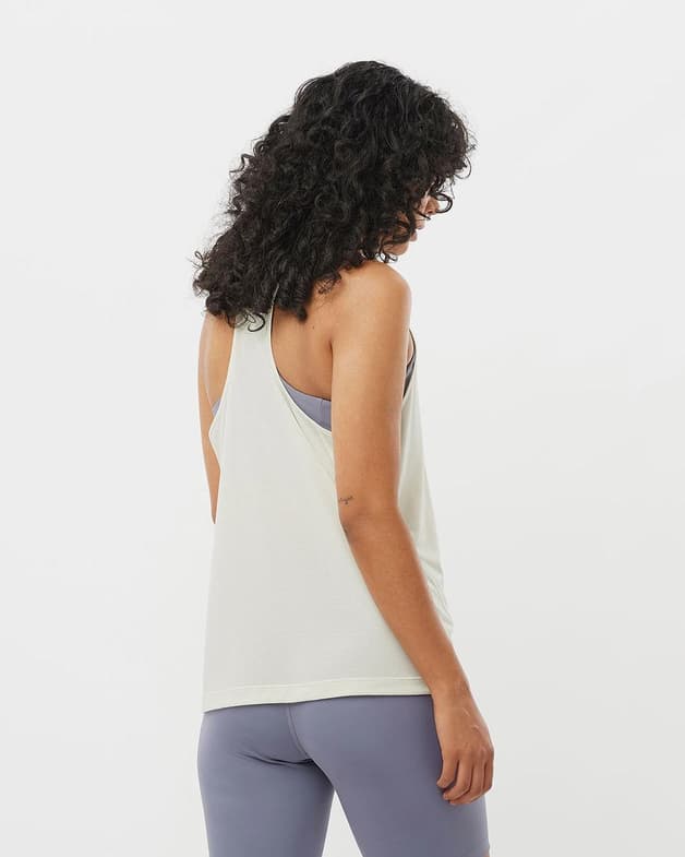Camiseta Salomon SHKout Core sin mangas blanco mujer - #3