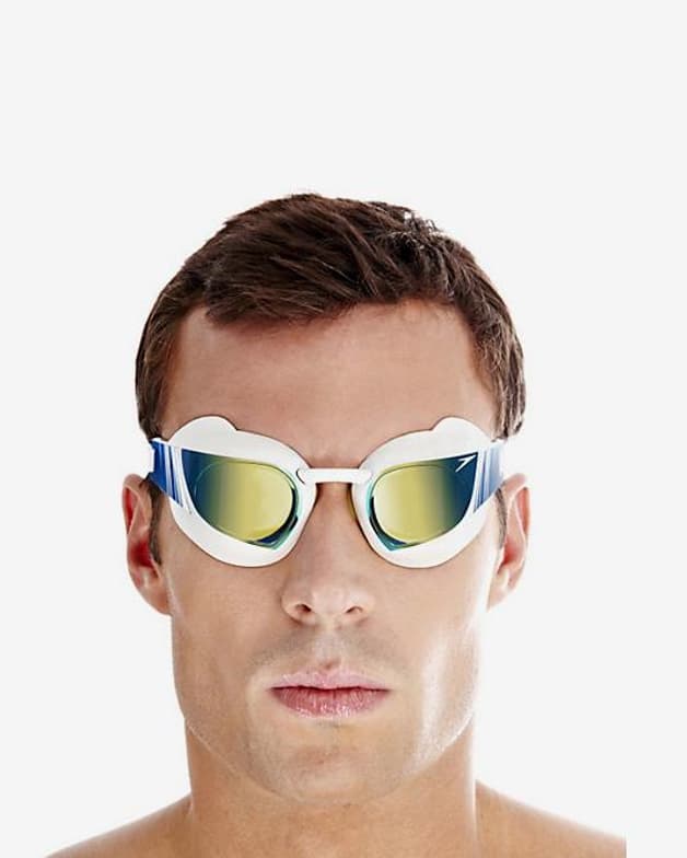 Gafas de natación Speedo Fastskin3 Super Elite Goggle Mirror blanco dorado - #4