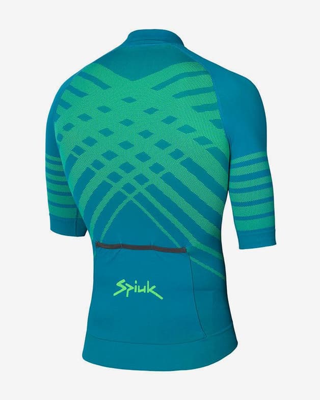 Maillot Spiuk Biomechanic manga corta azul turquesa verde fluor - #2