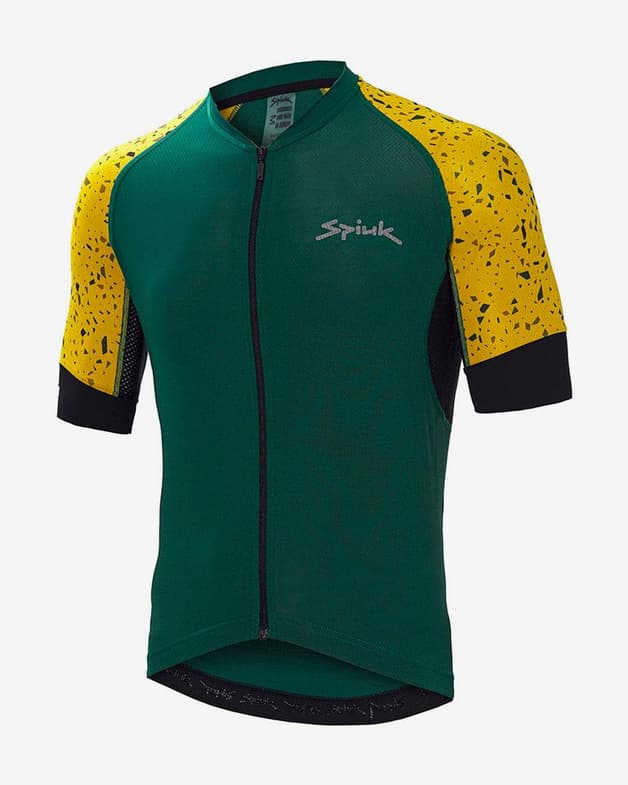 Maillot Spiuk Helios manga corta verde amarillo mate negro - #1