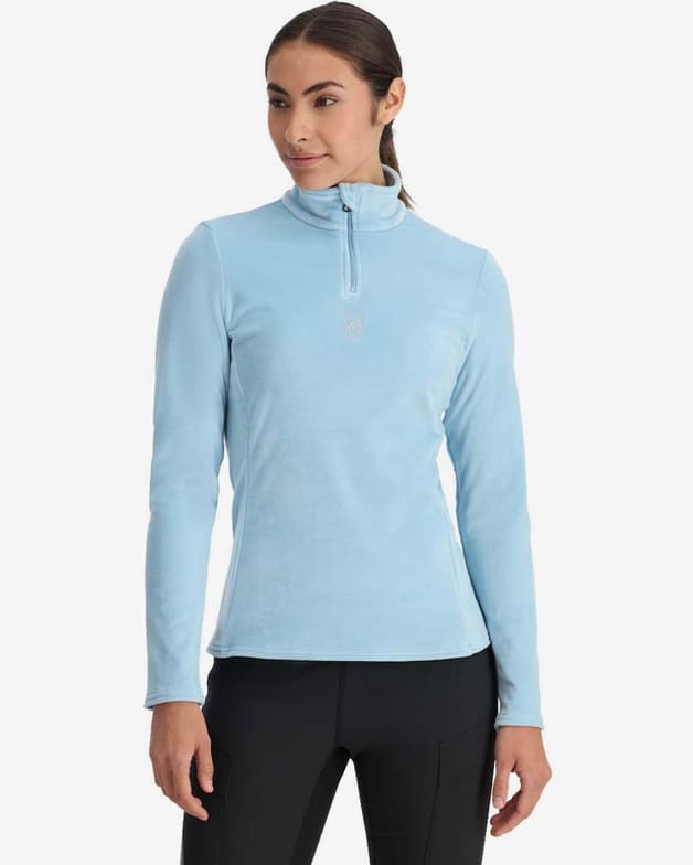 Forro polar Spyder Shimmer Bug Half Zip azul celeste mujer - #1