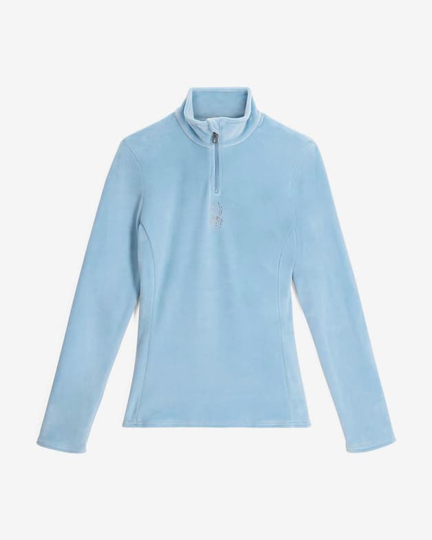 Forro polar Spyder Shimmer Bug Half Zip azul celeste mujer - #4