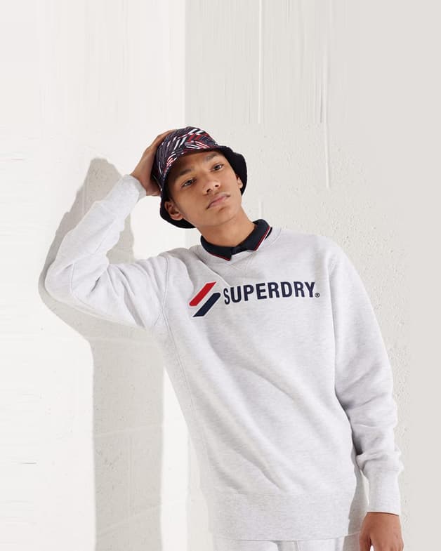 Sudadera Superdry Applique Crew gris claro - #1