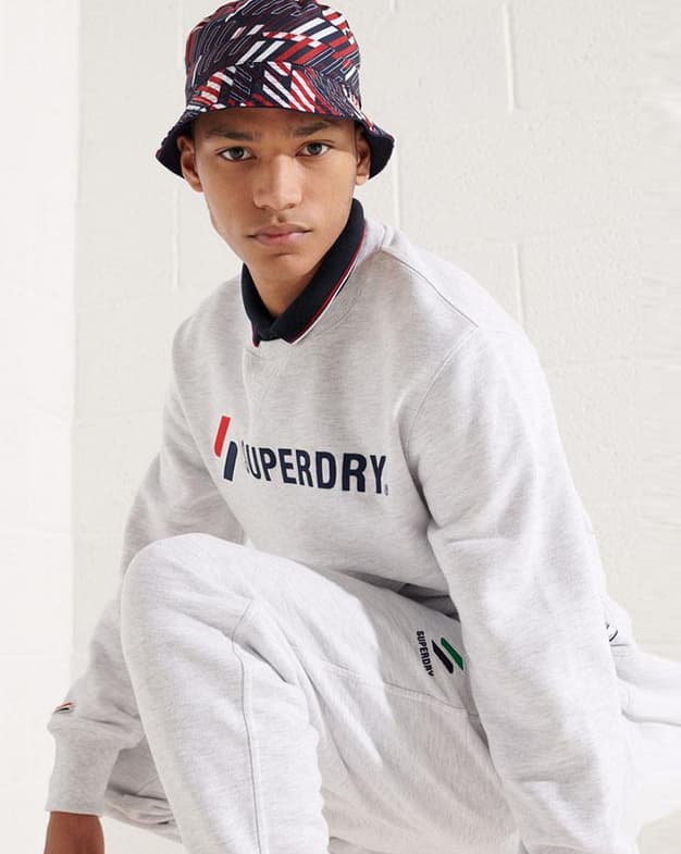 Sudadera Superdry Applique Crew gris claro - #3