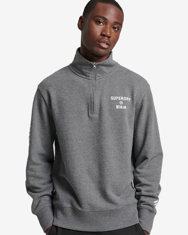 Sudadera Superdry Code Core Sport Half Zip gris oscuro - #1