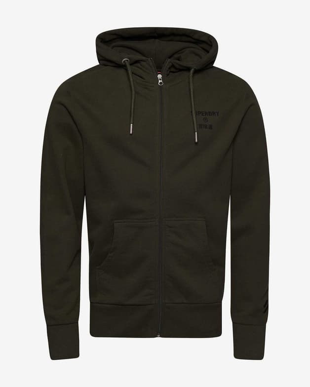 Sudadera con capucha Superdry Code Core Sport Full Zip verde negruzco - #1