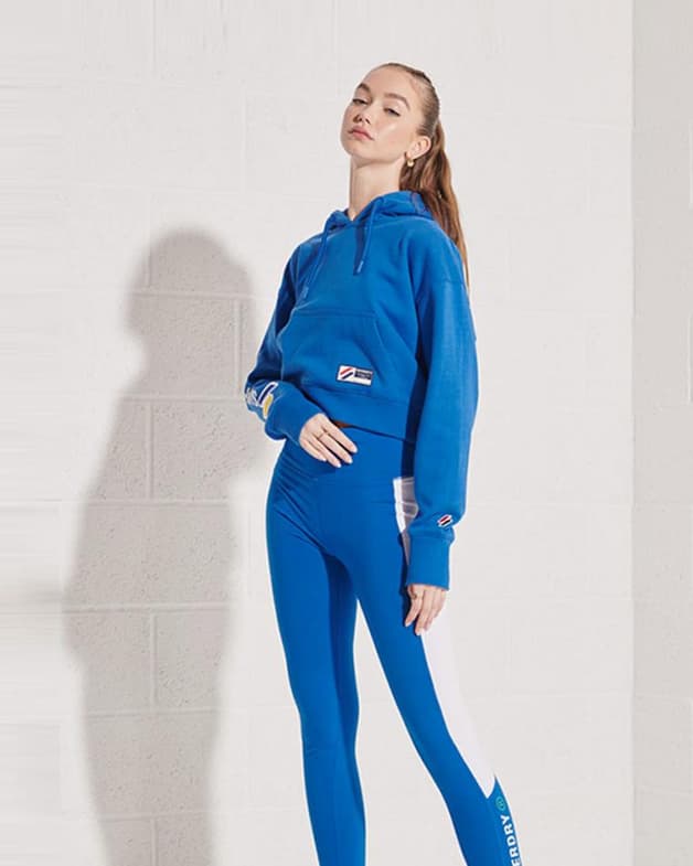 Sudadera con capucha Superdry Graphic Boxy azul mujer - #2