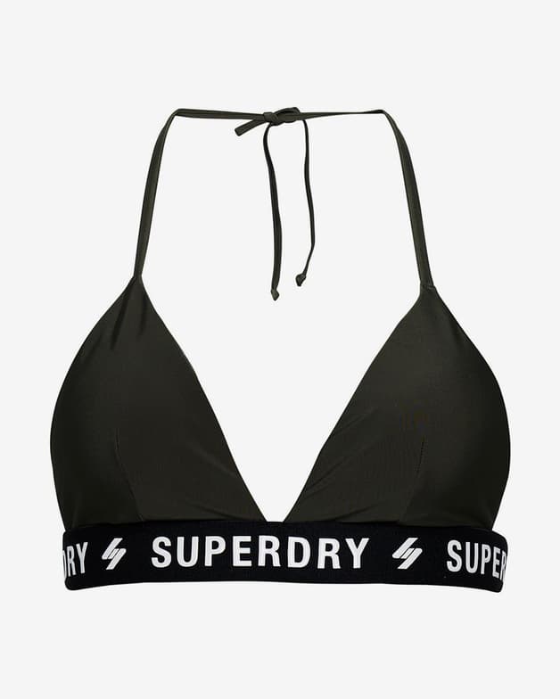 Top bikini Superdry Code Triangle Elastic verde oscuro mujer - #1