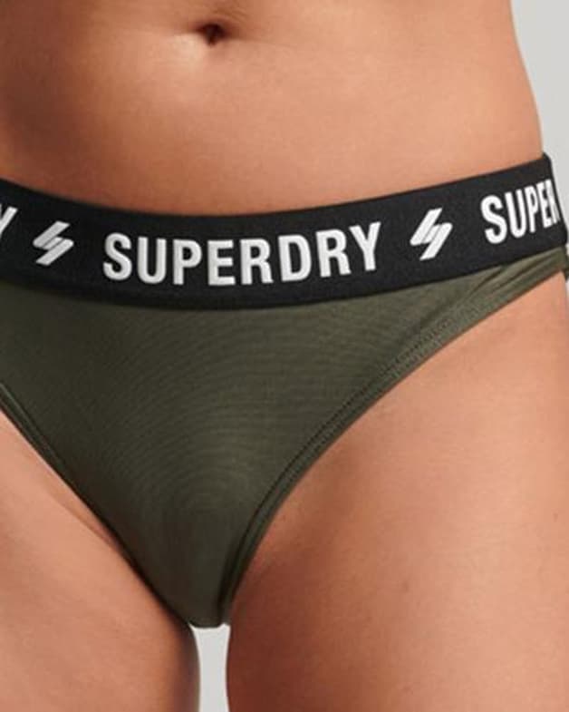 Braga bikini Superdry Code Elastic verde oscuro mujer - #2